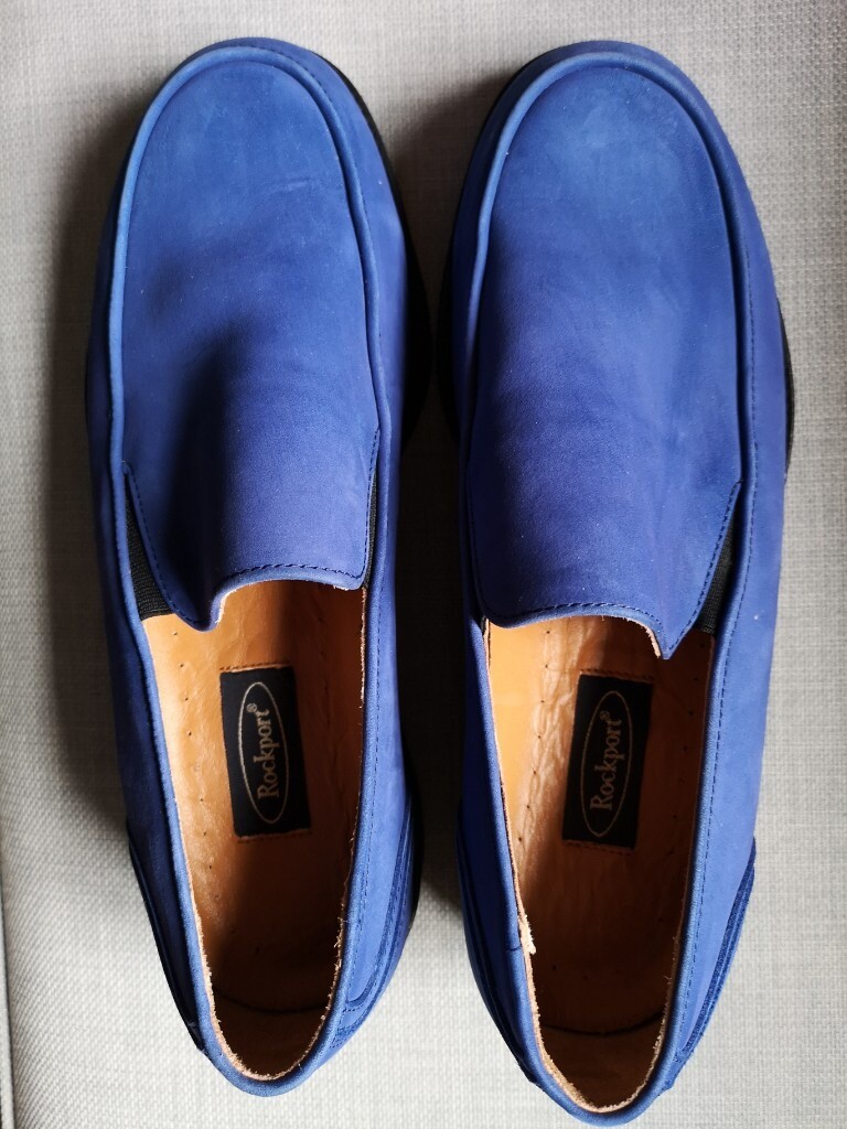 rockport blue suede shoes